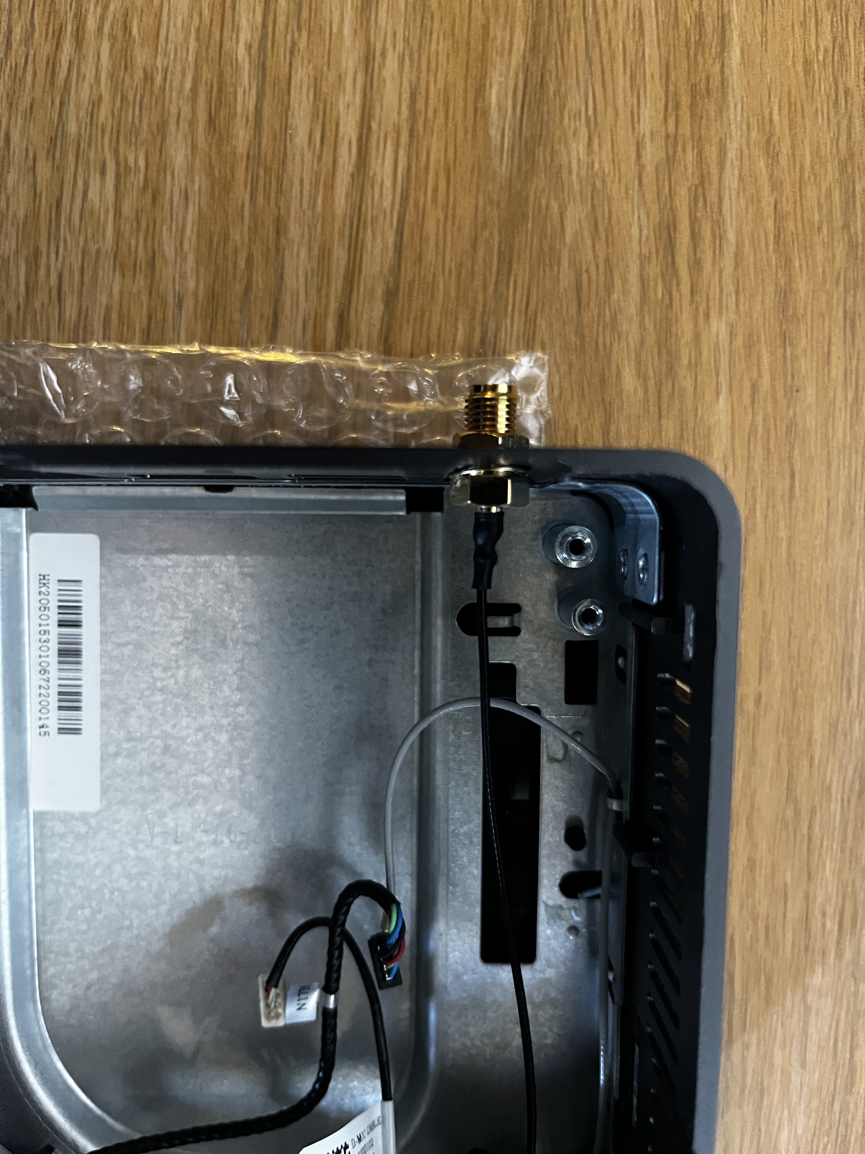 Testing out the new connector in place before reassembly